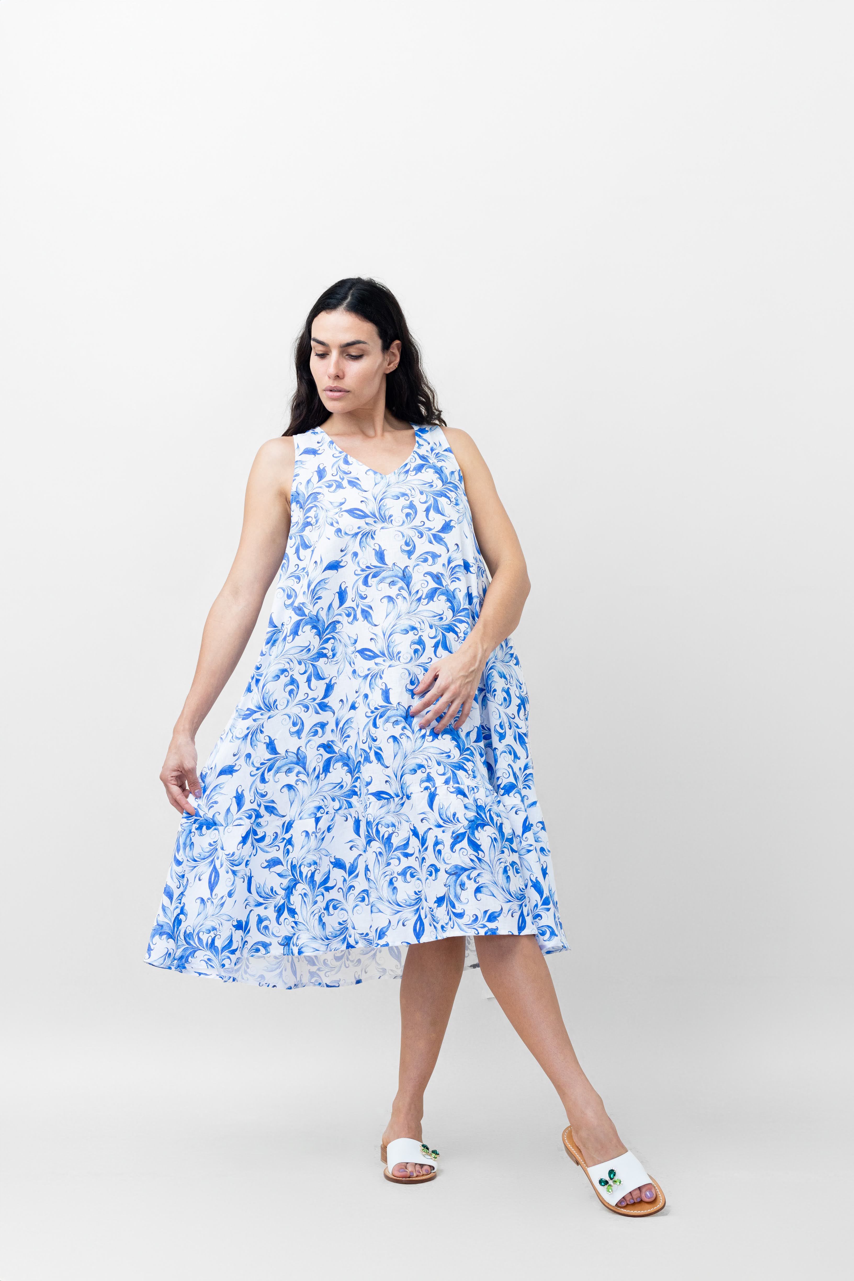 MIKONOS SHORT LINEN DRESS