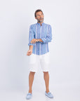 CAMISA SLIM DE LINO COREANA