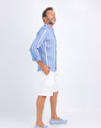 CAMISA SLIM DE LINO COREANA