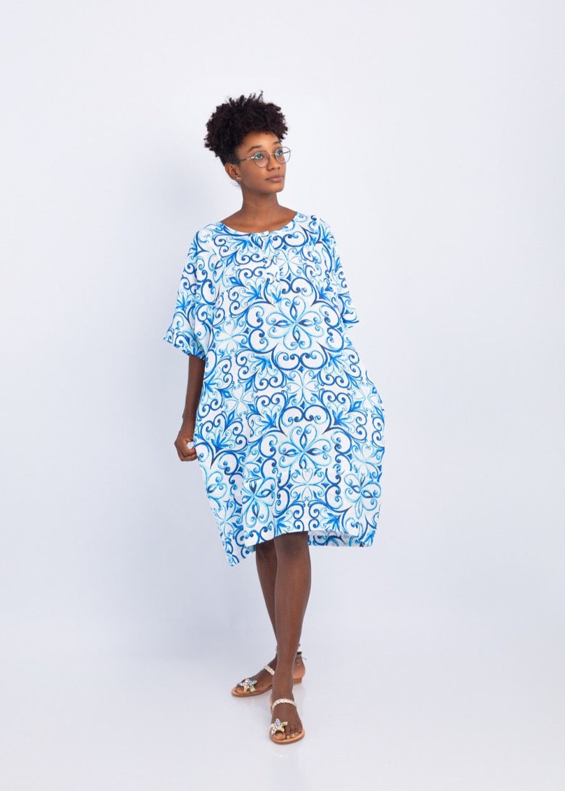 PAOLA MIDI LINEN DRESS – Mediterraneo Boutique Italiana