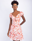 SUSY HALF SLEEVE LINEN DRESS