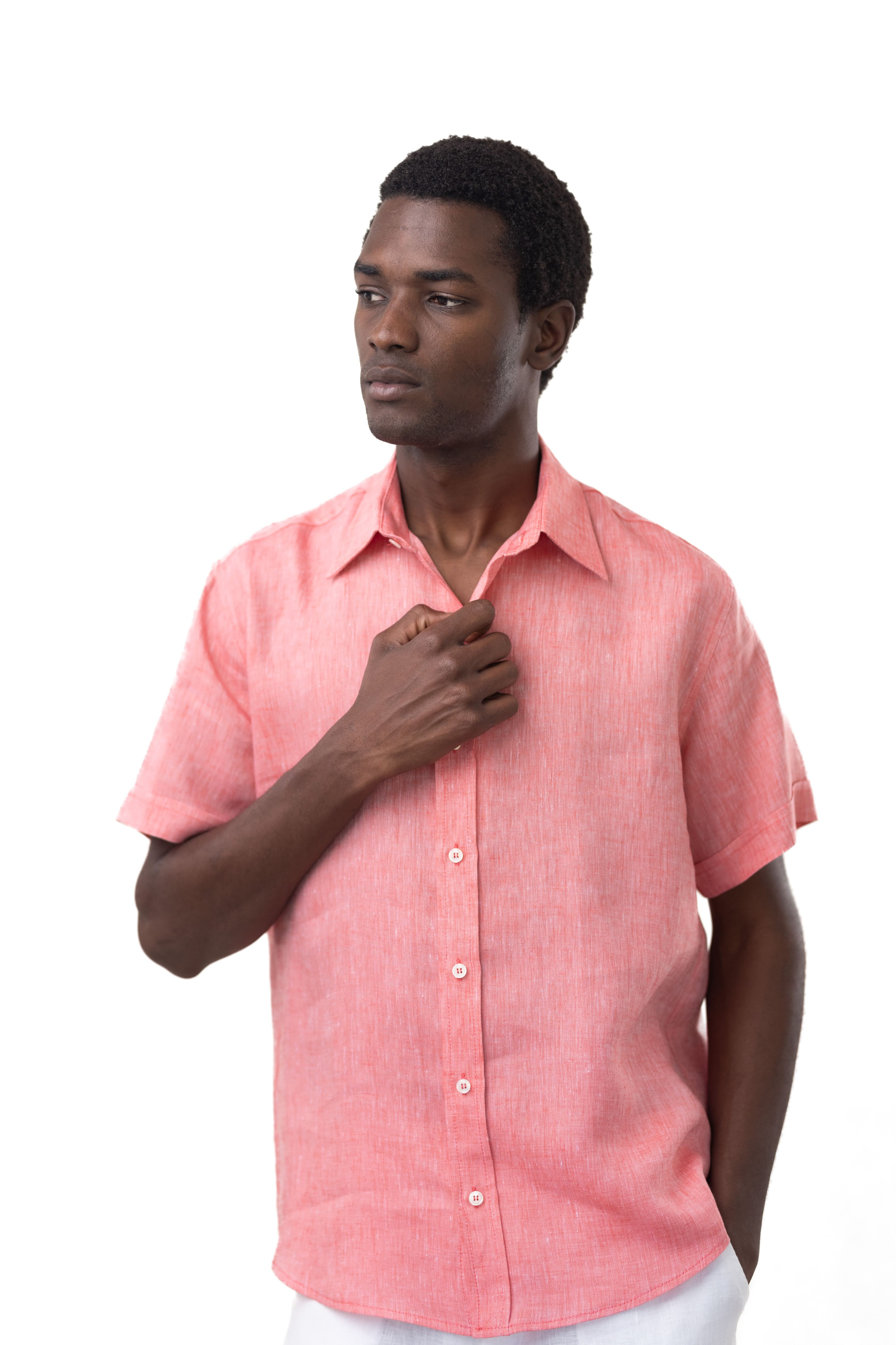 CLASSIC SHORT SLEEVE LINEN SHIRT – Mediterraneo Boutique