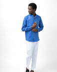 SLIM KOREAN LINEN SHIRT
