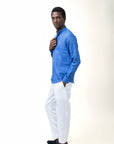 SLIM KOREAN LINEN SHIRT