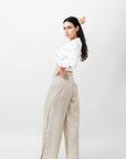 LIA PEARL BUTTONS LINEN PANTS