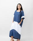VESTIDO LINO MANGA VUELTA GERMANA