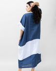 VESTIDO LINO MANGA VUELTA GERMANA