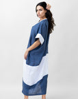 VESTIDO LINO MANGA VUELTA GERMANA
