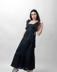 VICTORIA LONG LINEN DRESS