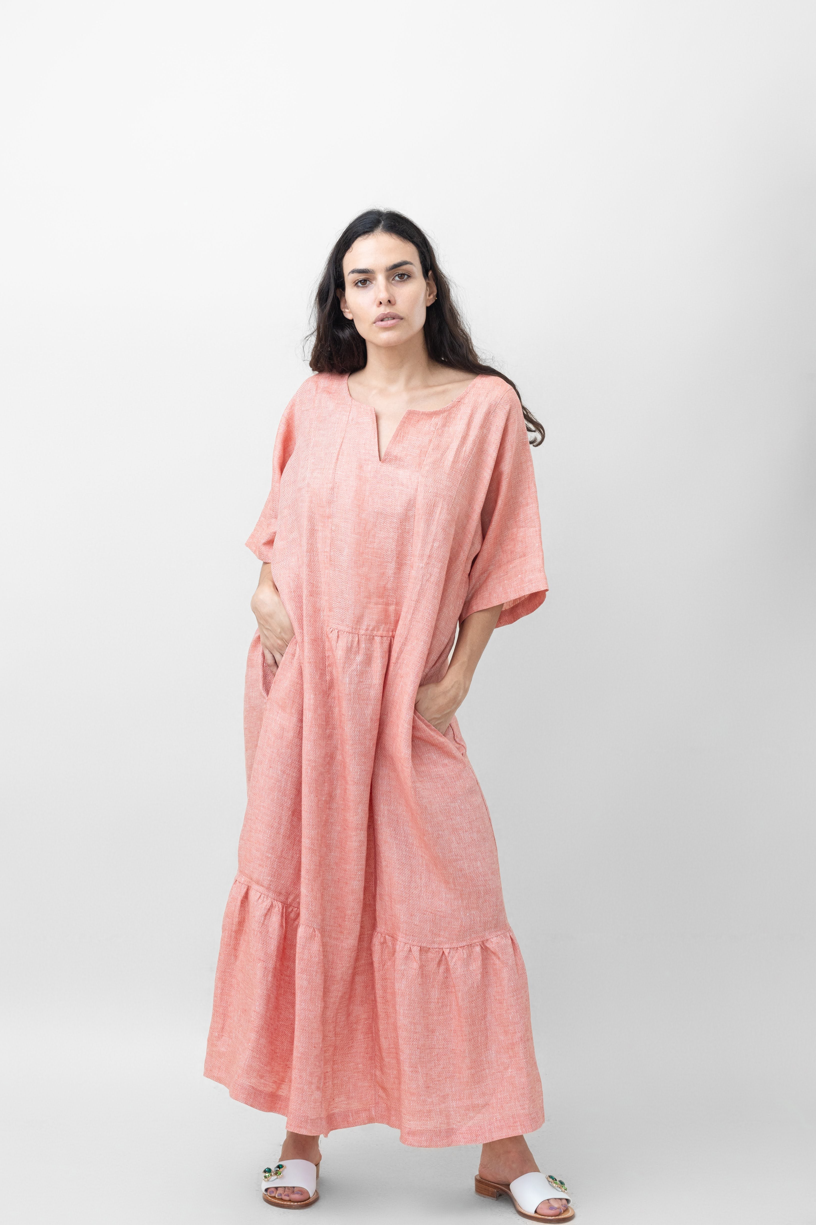 HYDRA LONG LINEN DRESS Mediterraneo Boutique Italiana HYDRA LONG LINEN DRESS Mediterraneo Boutique Italiana