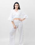 LIA PEARL BUTTONS LINEN PANTS