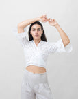 ORNELLA 3/4 SLEEVE LINEN BOLERO