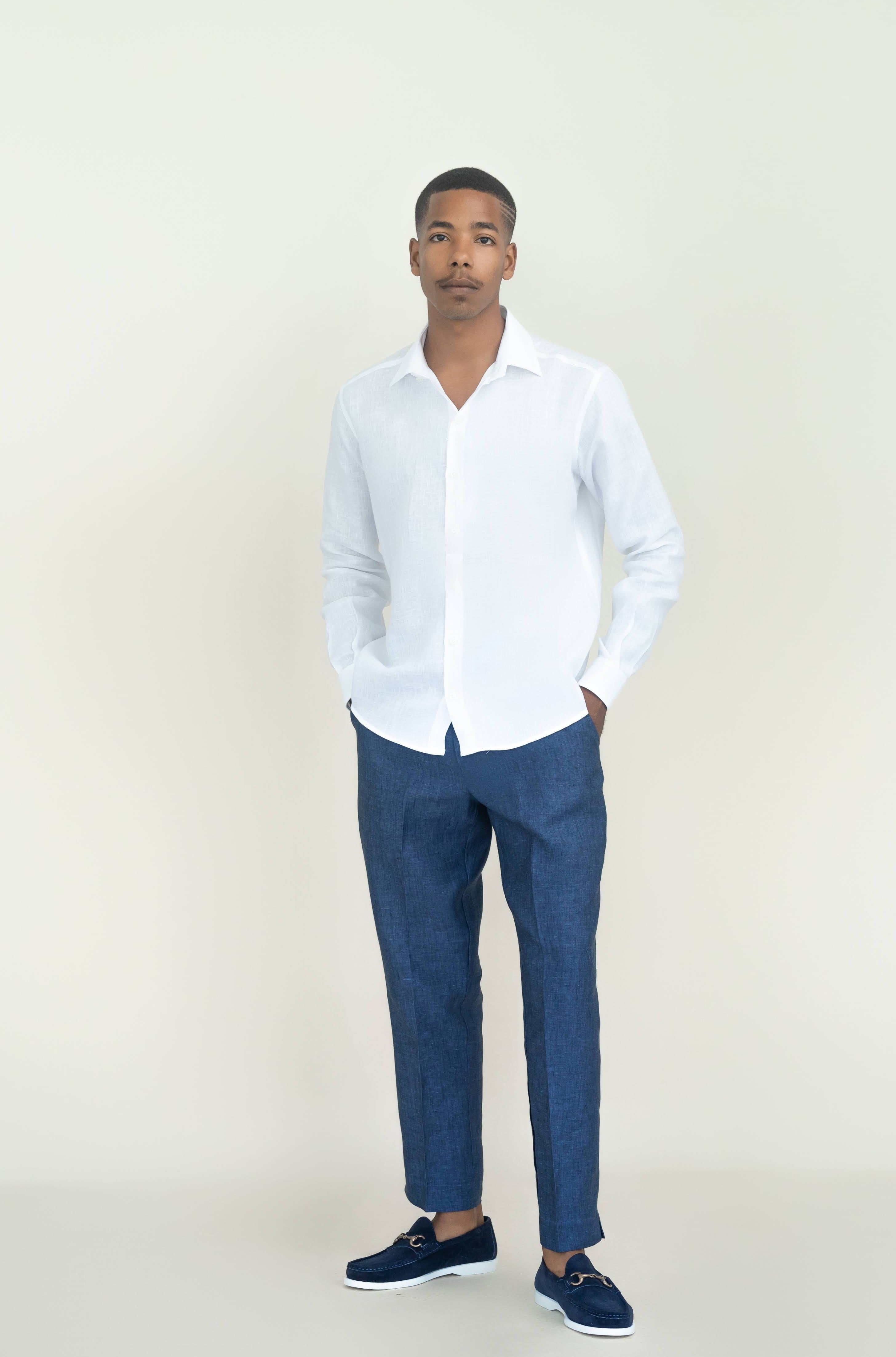 SLIM LINEN SHIRT Mediterraneo Boutique Italiana SLIM LINEN SHIRT Mediterraneo Boutique Italiana