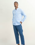 SLIM KOREAN LINEN SHIRT
