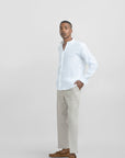 SLIM KOREAN LINEN SHIRT