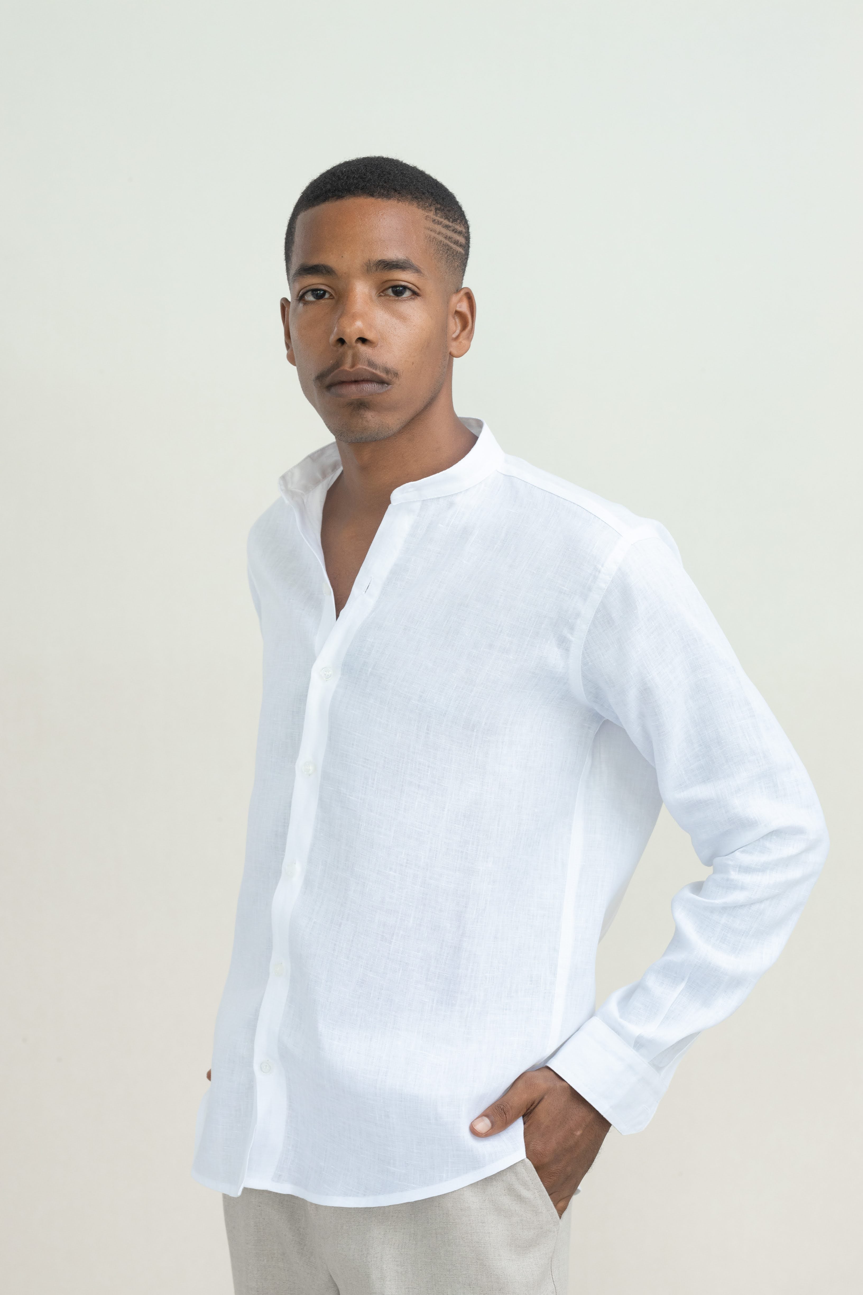 dress shirt in korean Summer Casual Korean Thin Long Sleeve Solid Color British Slim Man's Dress Shirt - Men's T-Shirts and Shirt for Men price