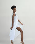 MADONNA LONG LINEN DRESS WITH SHORTS