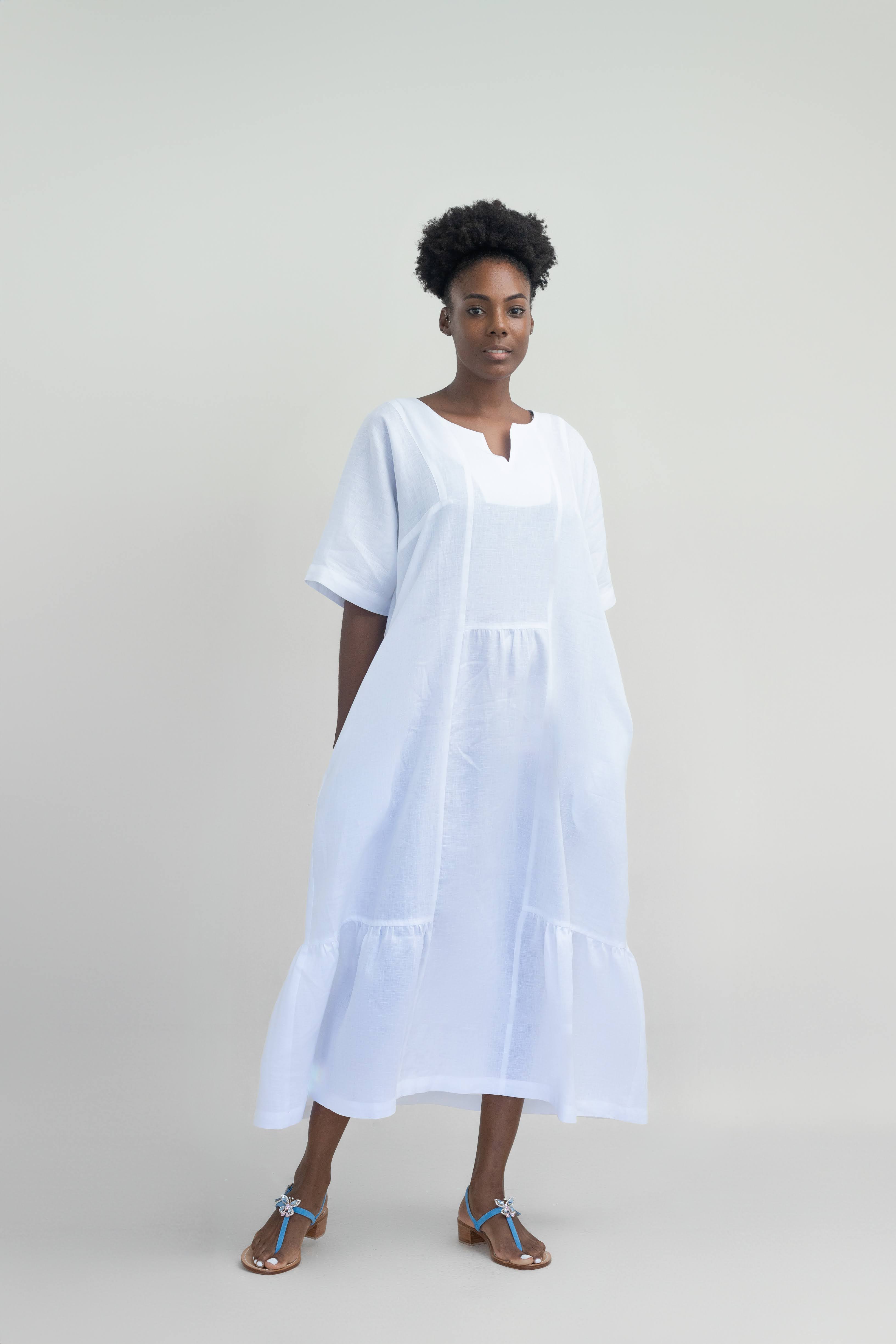 HYDRA LONG LINEN DRESS Mediterraneo Boutique Italiana HYDRA LONG LINEN DRESS Mediterraneo Boutique Italiana