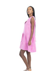 HYDRA SHORT LINEN DRESS