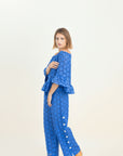 LIA PEARL BUTTONS LINEN PANTS