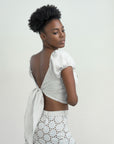 SUSY HALF SLEEVE LINEN BOLERO