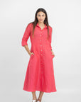 ANTIBES LONG LINEN DRESS