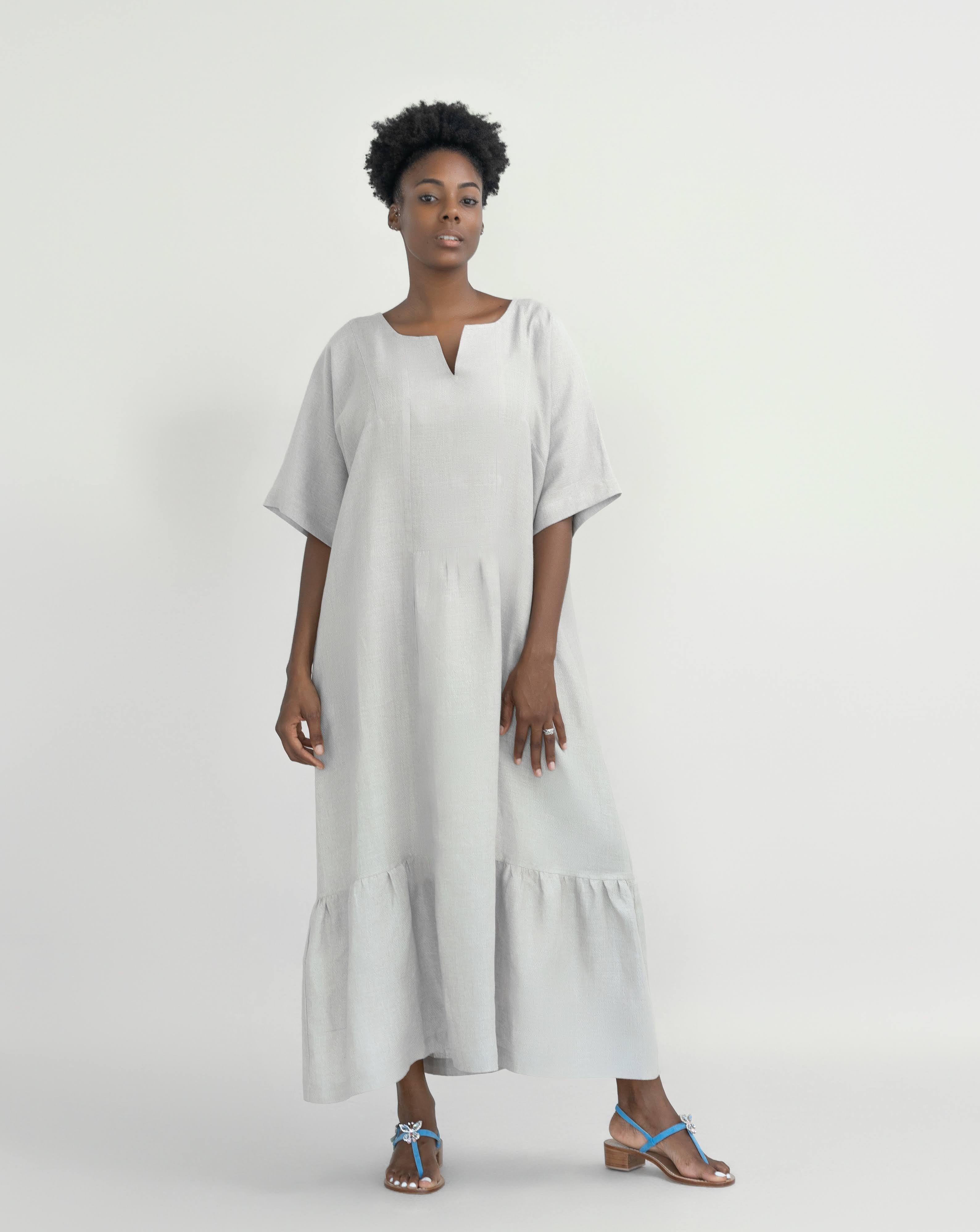 HYDRA LONG LINEN DRESS  Mediterraneo Boutique Italiana