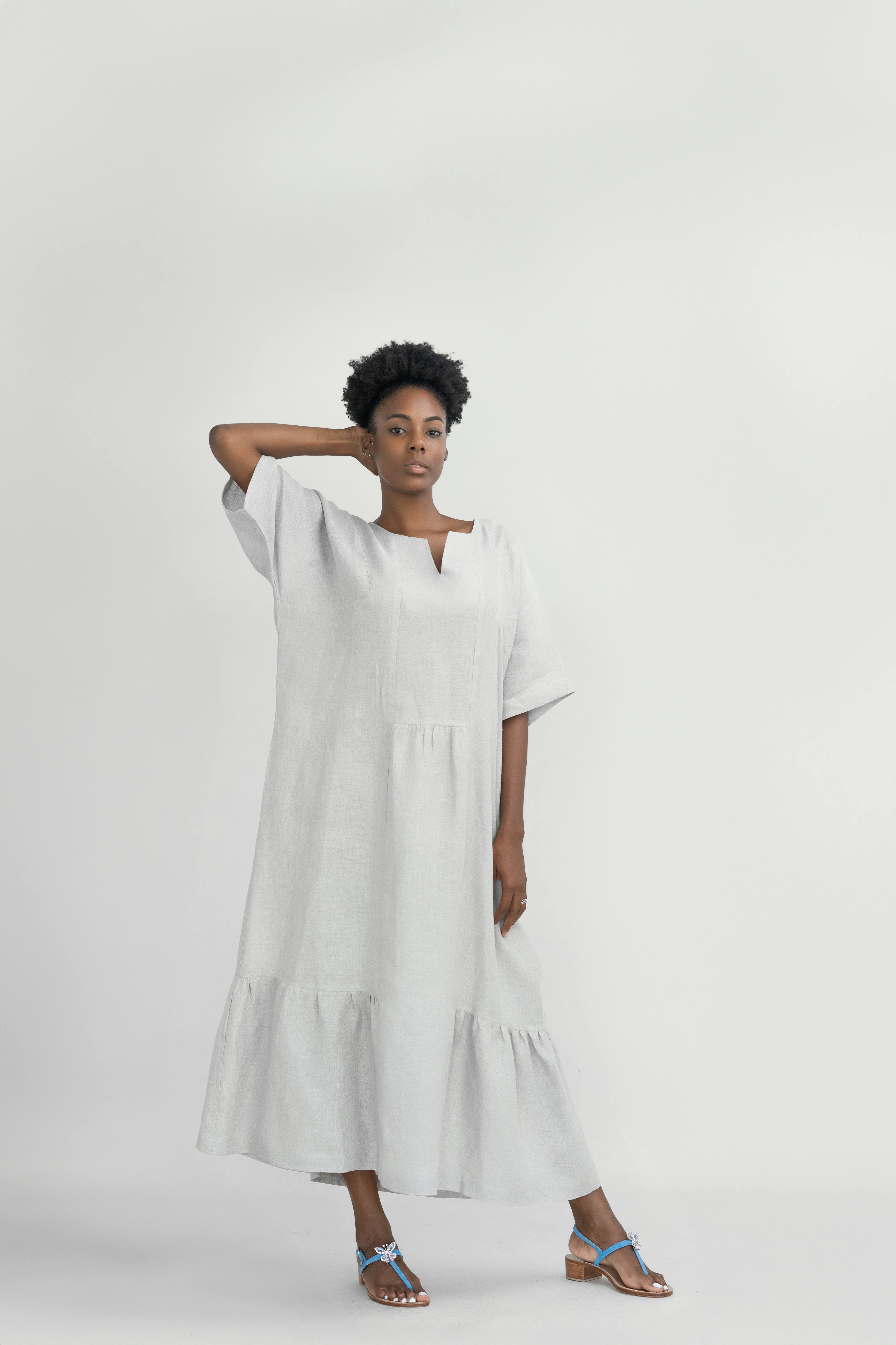 HYDRA LONG LINEN DRESS – Mediterraneo Boutique Italiana