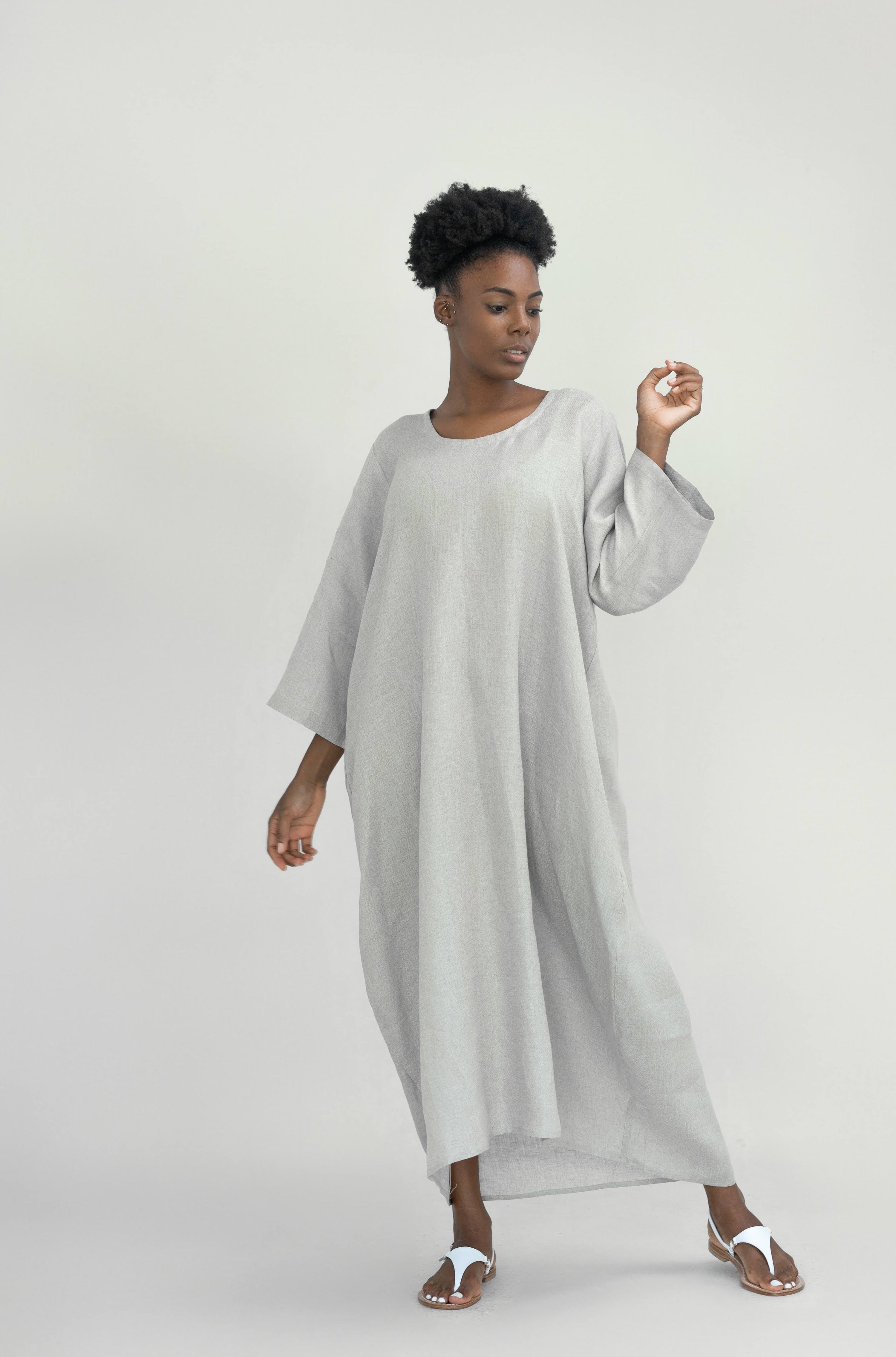 chinese dress ladies GERMANA LONG 3/4 SLEEVE DRESS – Mediterraneo Boutique Italiana