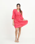 KIRA SHORT LINEN DRESS