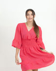 KIRA SHORT LINEN DRESS