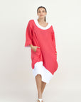 GERMANA MAXI NECK LINEN DRESS