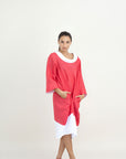 GERMANA MAXI NECK LINEN DRESS