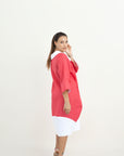 GERMANA MAXI NECK LINEN DRESS
