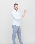 SLIM KOREAN LINEN SHIRT