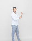 POSILLIPO LONG LINEN TROUSERS