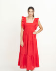 VICTORIA LONG LINEN DRESS