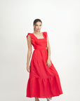 VICTORIA LONG LINEN DRESS