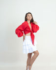 SARA LINEN MINISKIRT