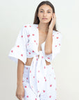 ORNELLA 3/4 SLEEVE LINEN BOLERO