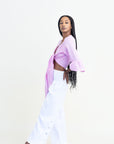 ORNELLA 3/4 SLEEVE LINEN BOLERO