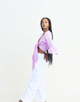 LIA PEARL BUTTONS LINEN PANTS