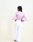 ORNELLA 3/4 SLEEVE LINEN BOLERO