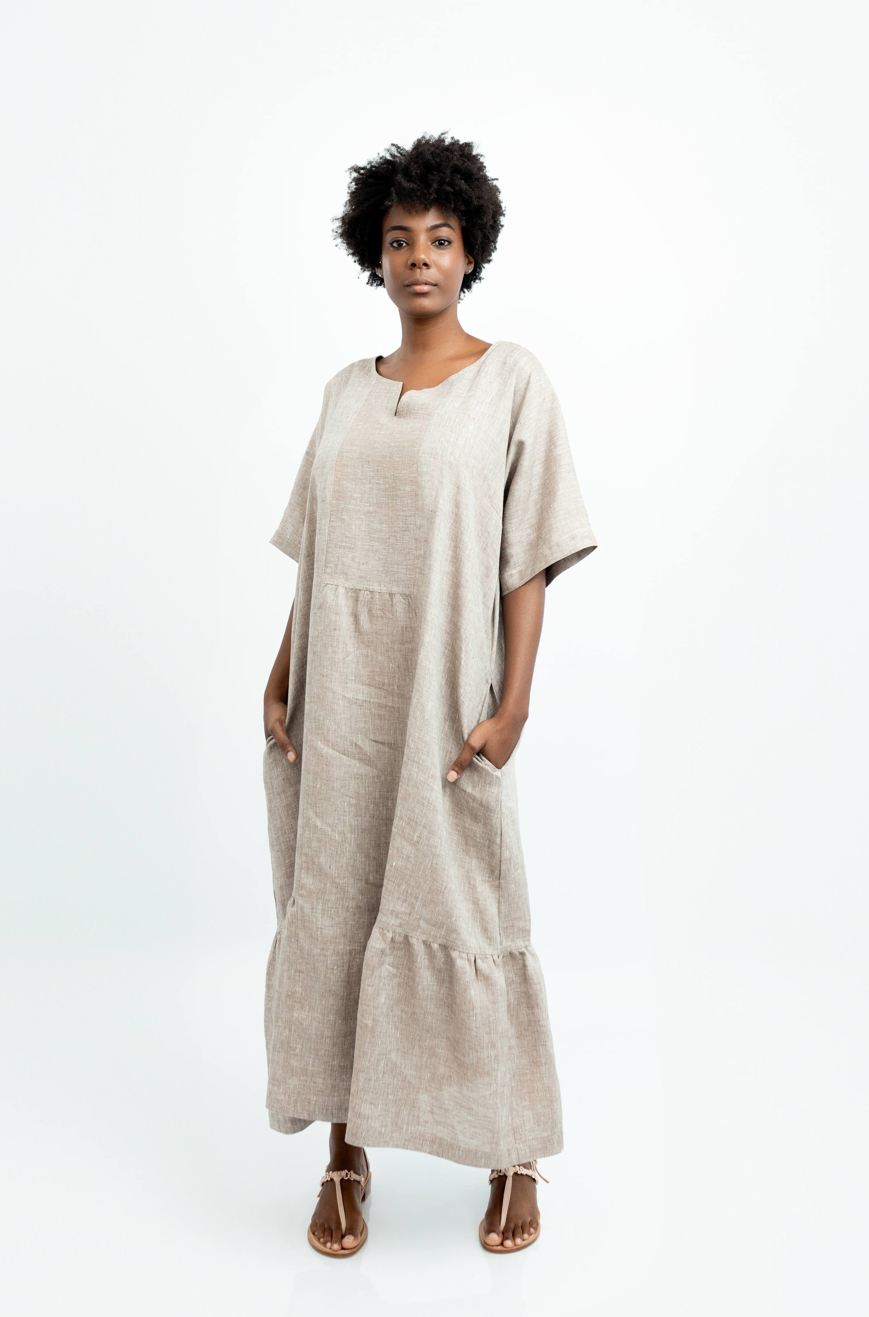 HYDRA LONG LINEN DRESS HYDRA LONG LINEN DRESS