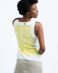 PATCH MIDI LINEN DRESS