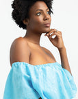ROSSELLA VOLANT LONG LINEN DRESS