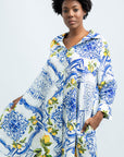 SANTORINI SHORT LINEN SARIAN