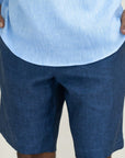 GIULIO SHORT LINEN TROUSERS