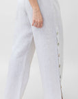 LIA PEARL BUTTONS LINEN PANTS