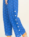 LIA PEARL BUTTONS LINEN PANTS
